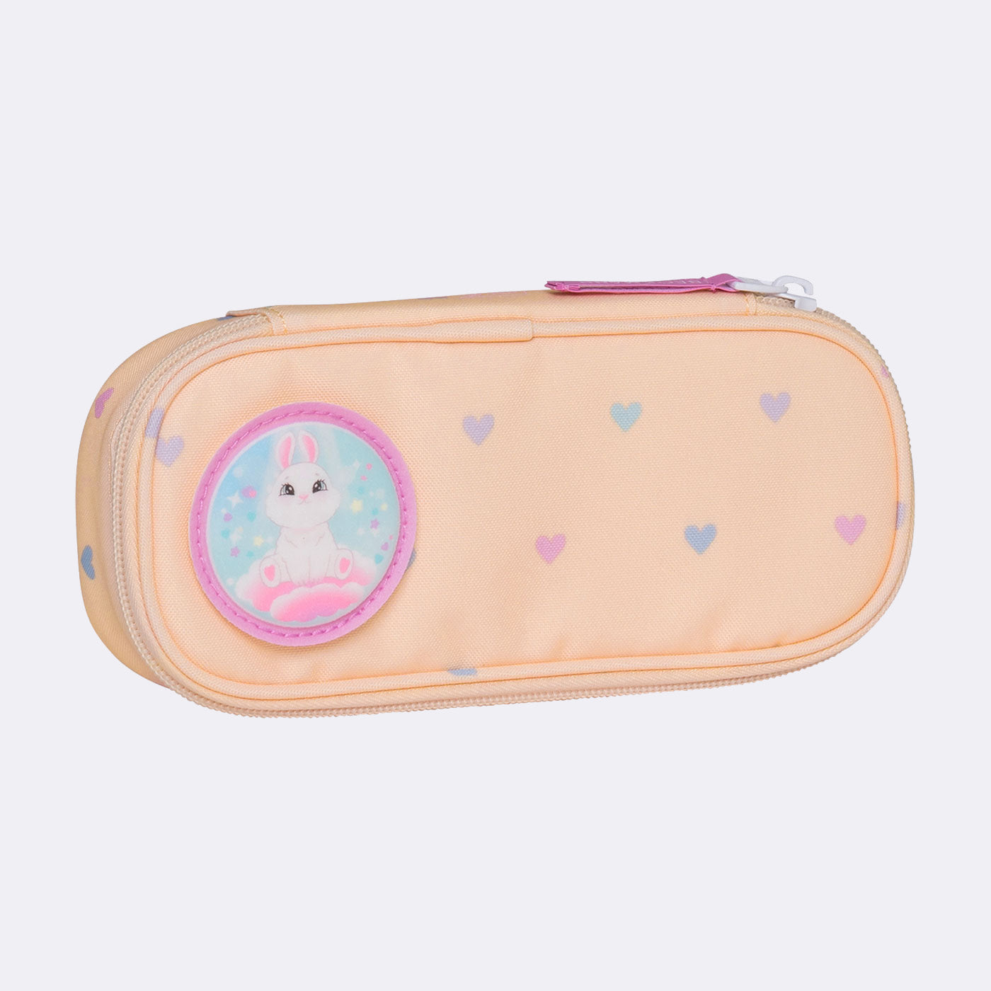 Oval pencil case, Yellow Hearts