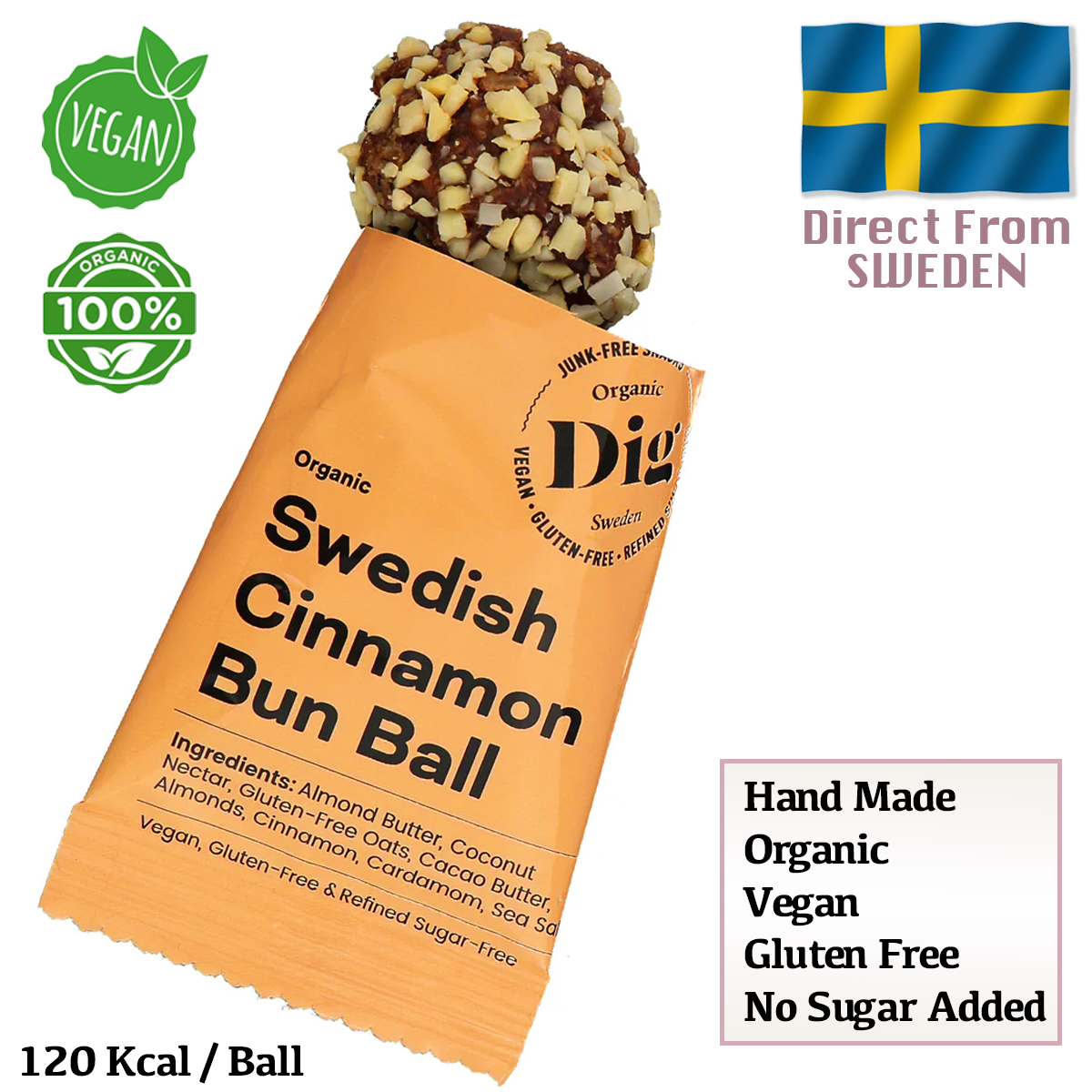 Dig Organic Swedish Cinnamon Ball 25g
