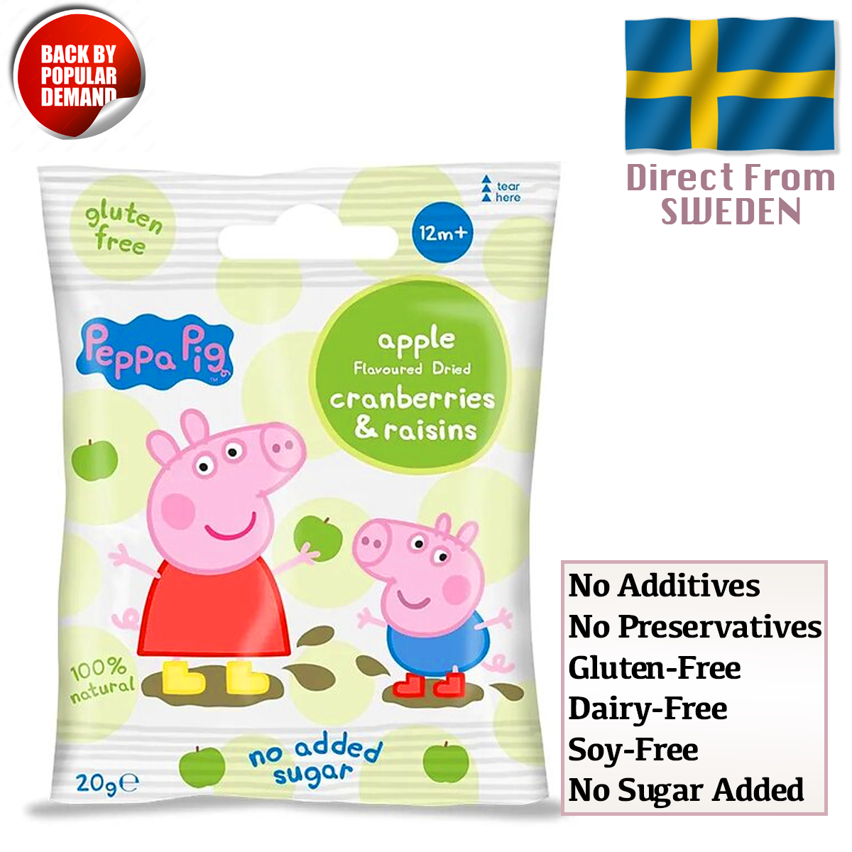 Clearly Scrumptious Peppa Snacks Apple 20g