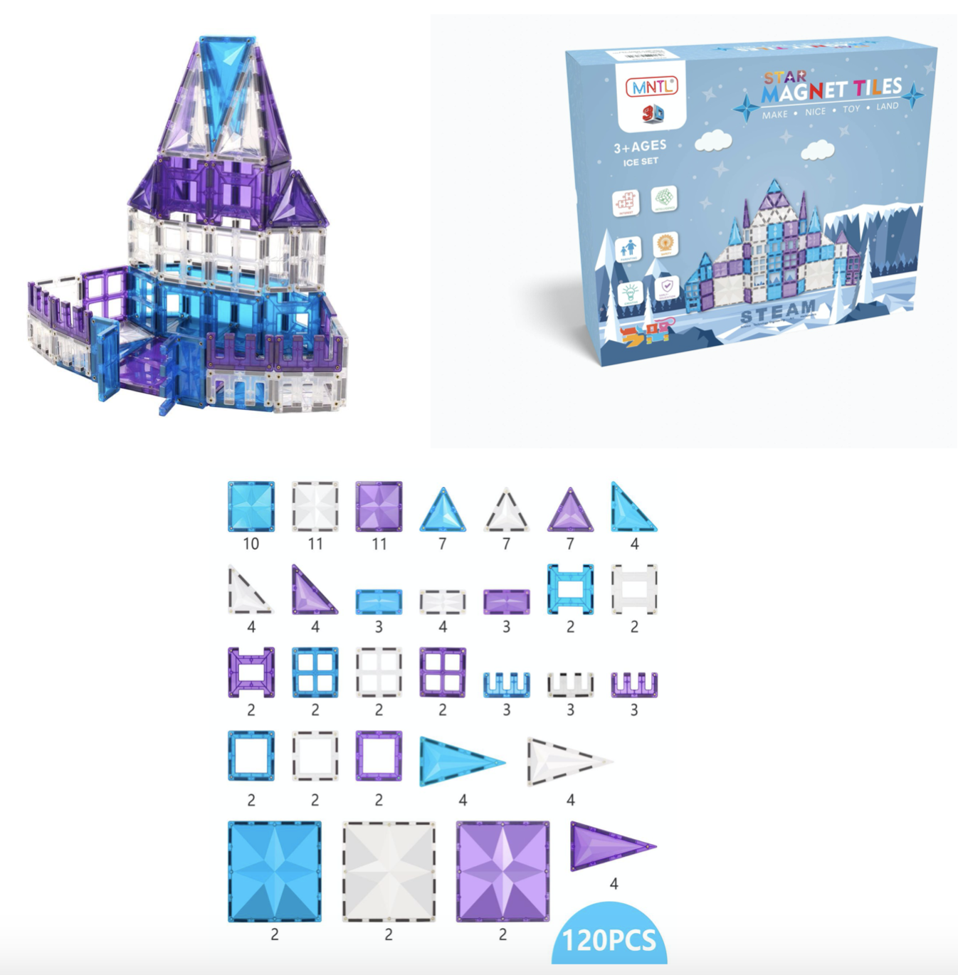 MNTL 120 Pieces Frozen Ice Set (T08)