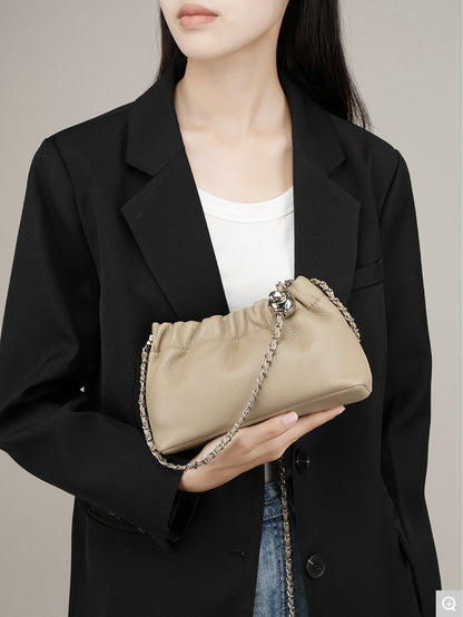 2335 Chain Underarm Bag – Full Grain Cowhide Leather