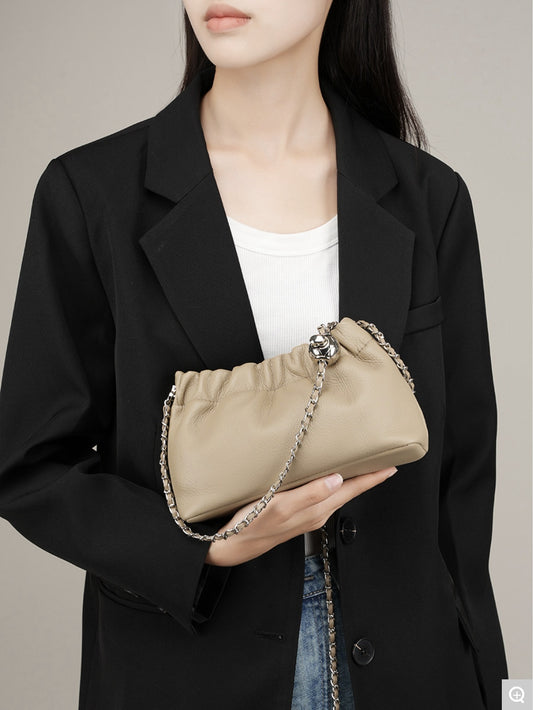 2335 Chain Underarm Bag – Full Grain Cowhide Leather