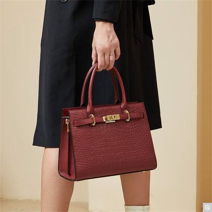1868 Large-Capacity Handbag – Full Grain Cowhide Leather