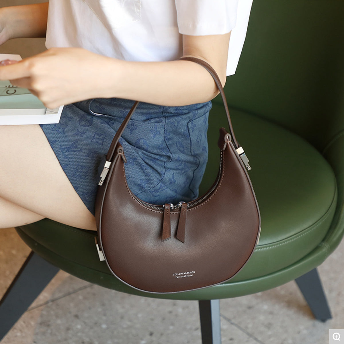2001 Crescent Bag – Cowhide Leather