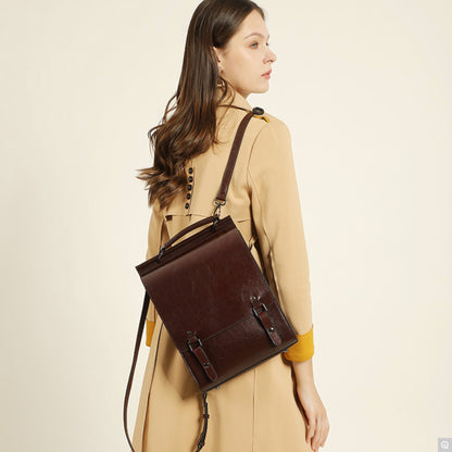 2090 Retro Minimalist Backpack – Cowhide Leather