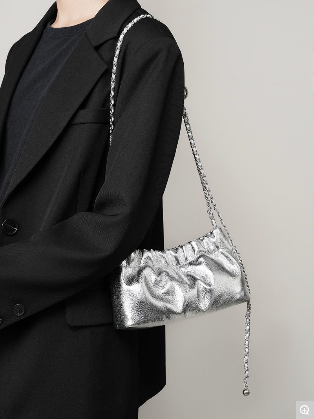 2335 Chain Underarm Bag – Full Grain Cowhide Leather