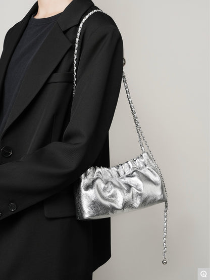 2335 Chain Underarm Bag – Full Grain Cowhide Leather