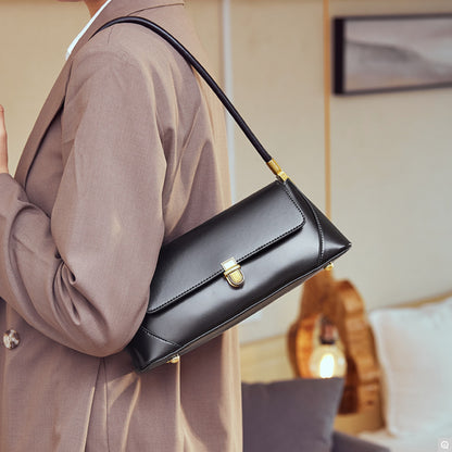 2035 Baguette Bag – Cowhide & Microfiber Combo