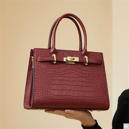 1868 Large-Capacity Handbag – Full Grain Cowhide Leather