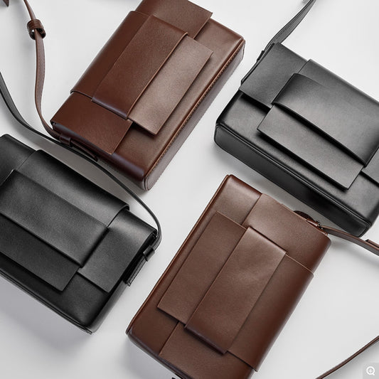 2088 Woven Mini Box Bag – Cowhide Leather