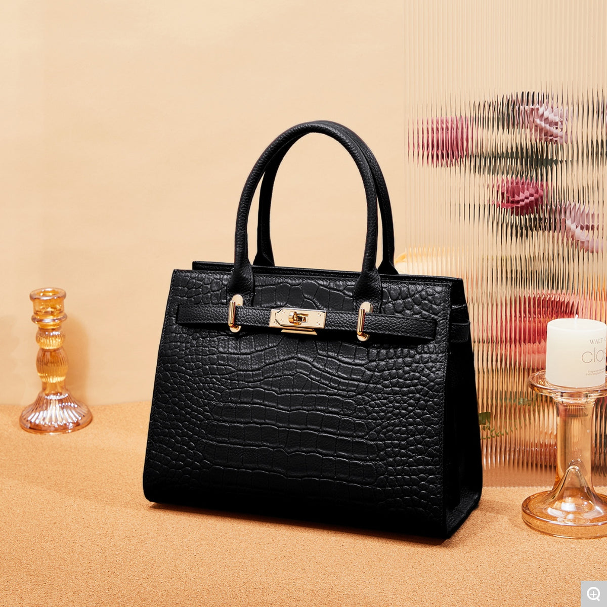 1868 Large-Capacity Handbag – Full Grain Cowhide Leather