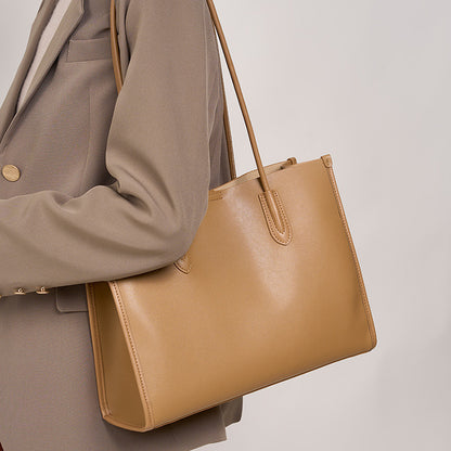 2050 Large-Capacity Tote Bag – Cowhide Leather