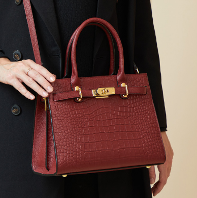 1868 Large-Capacity Handbag – Full Grain Cowhide Leather