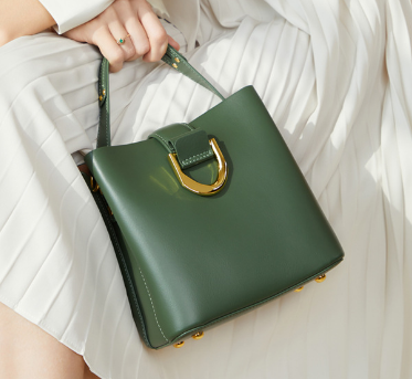 1916 Large-Capacity Bucket Bag – Cowhide Leather