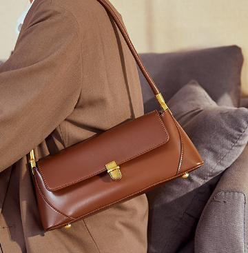 2035 Baguette Bag – Cowhide & Microfiber Combo