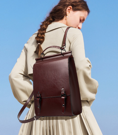 2090 Retro Minimalist Backpack – Cowhide Leather