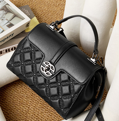 2578 Large-Capacity Crossbody Bag – Cowhide Leather
