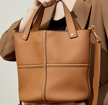 2691 Large-Capacity Bucket Bag – Full Grain Cowhide Leather