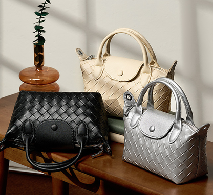 2751 Woven Dumpling Bag – Cowhide Leather