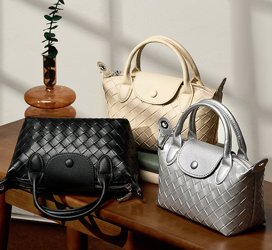 2751 Woven Dumpling Bag – Cowhide Leather