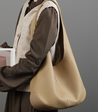 2801 Retro Large-Capacity Tote Bag – Full Grain Cowhide Leather