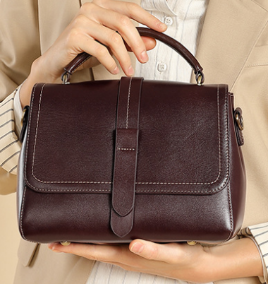 2879 Large-Capacity Mini Box Bag – Full Grain Cowhide Leather