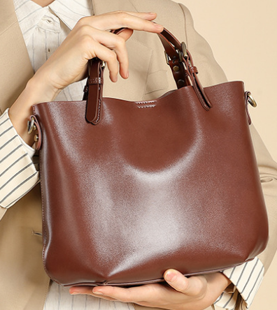 2886 Large-Capacity Bucket Bag – Full Grain Cowhide Leather