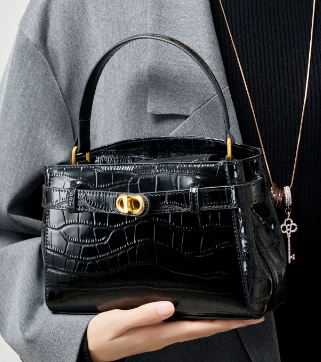 2897 Crocodile-Embossed Mini Box Bag – Cowhide Leather