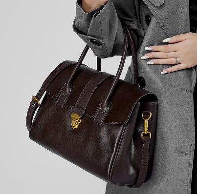 2910 Retro Large-Capacity Tote Bag – Full Grain Cowhide Leather