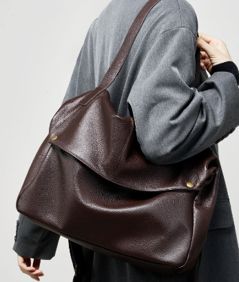2957 Retro Large-Capacity Tote Bag – Full Grain Cowhide Leather