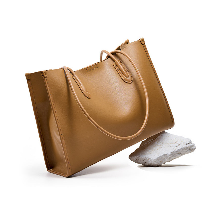 2050 Large-Capacity Tote Bag – Cowhide Leather