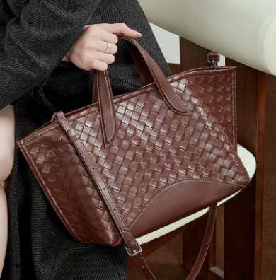 3235 Woven Crossbody Bag – Cowhide Leather