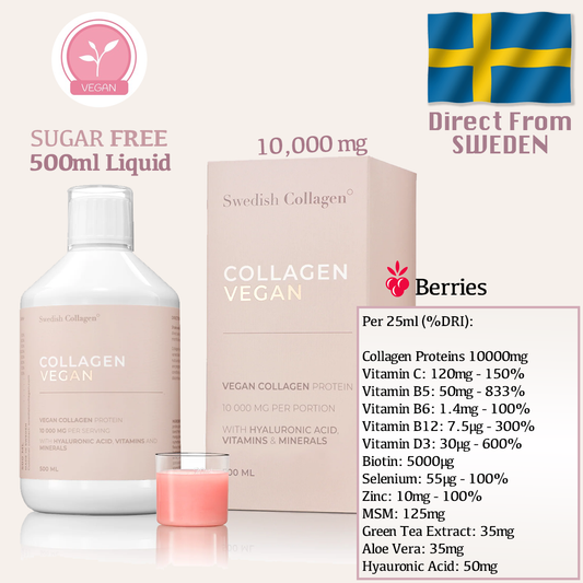 Swedish Collagen Vegan Liquid 500ml (Berries)