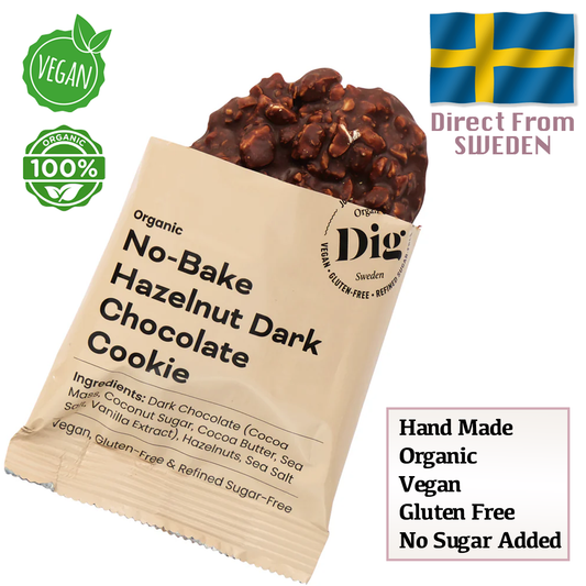 Dig Organic No-Bake Hazelnut Dark Chocolate Cookie 30g