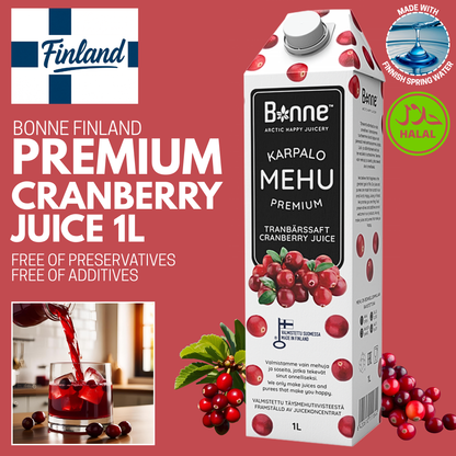 BONNE CNY PACK - CRANBERRY JUICE 1L [BUY 5 FREE 1] + FREE ANGBAO 6's