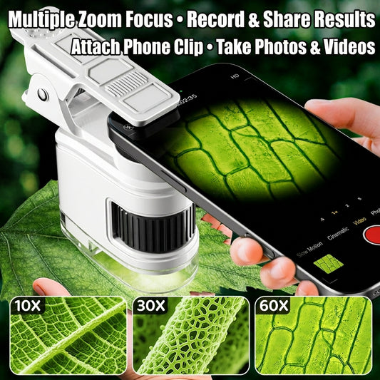 Kids Biology Microscope (60x with Phone Camera)