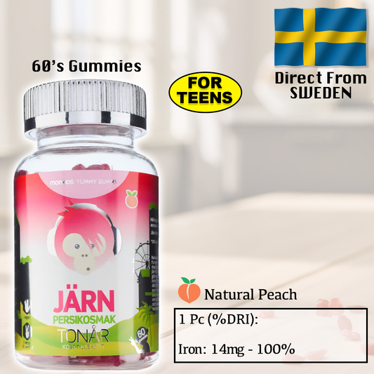 MonKids Teens Iron (Peach) 60's Gummy