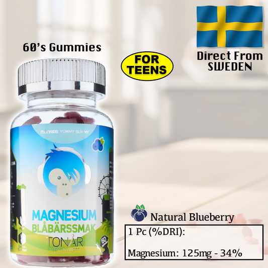 MonKids Teens Magnesium (Blueberry) 60's Gummy