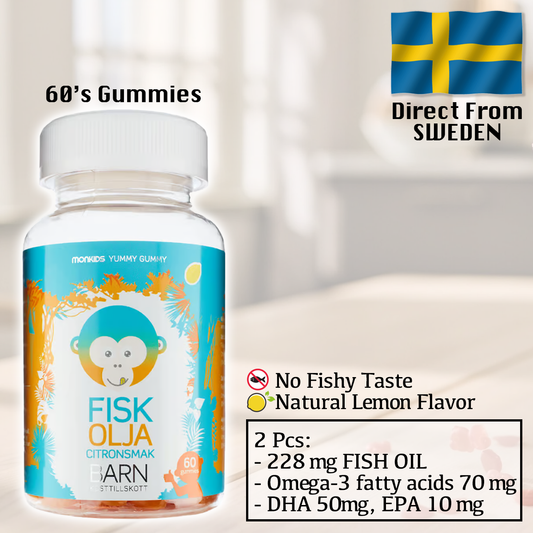 MonKids FISH Oil (Lemon) 60's Gummy