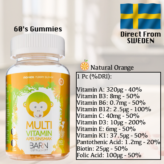 MonKids 11 Multi-Vitamins (Orange) 60's Gummy
