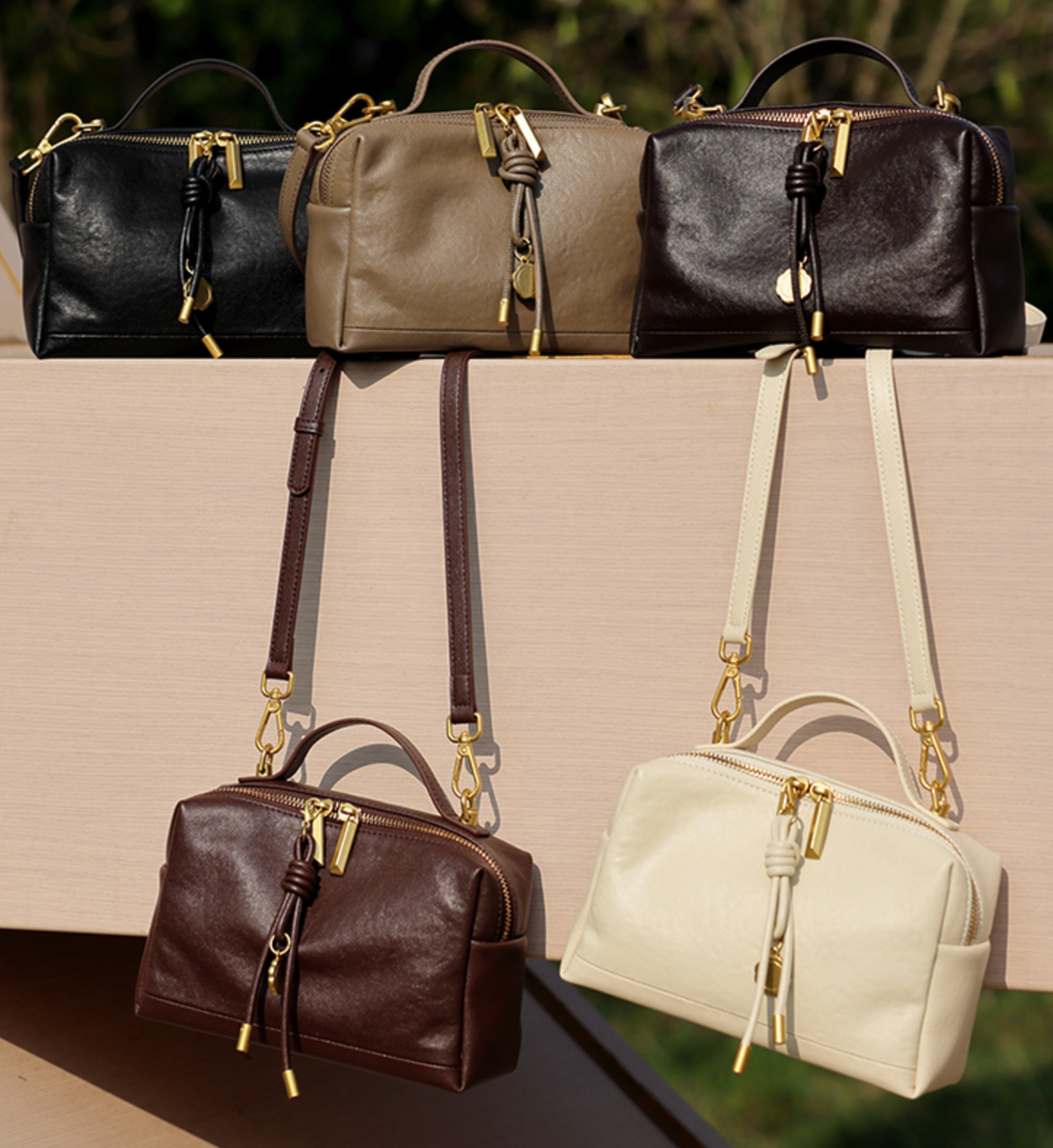 3341 Large-Capacity Crossbody Bag – Full Grain Cowhide Leather