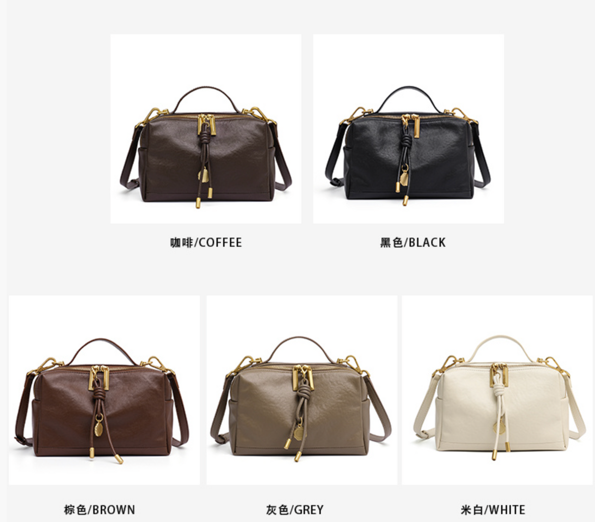 3341 Large-Capacity Crossbody Bag – Full Grain Cowhide Leather