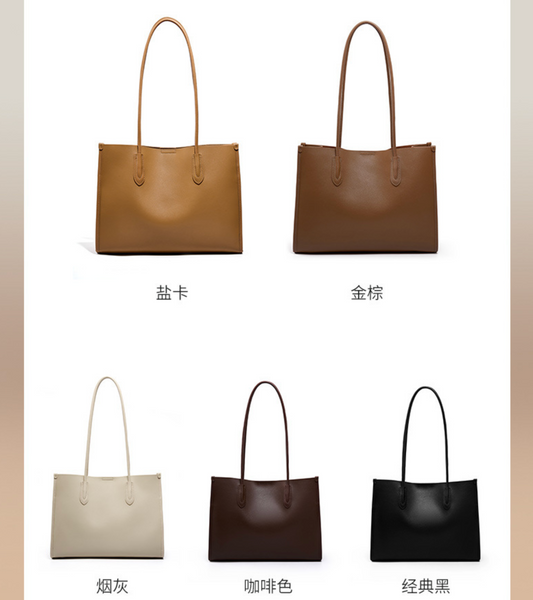 2050 Large-Capacity Tote Bag – Cowhide Leather