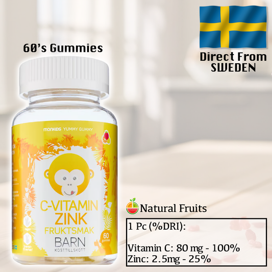 MonKids Vitamin C & Zinc (Fruits) 60's Gummy