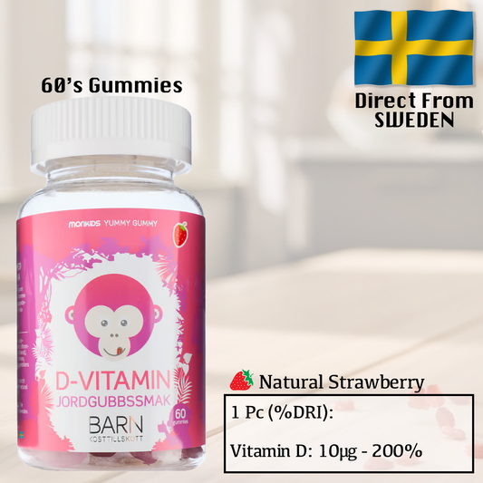 MonKids Vitamin D (Strawberry) 60's Gummy