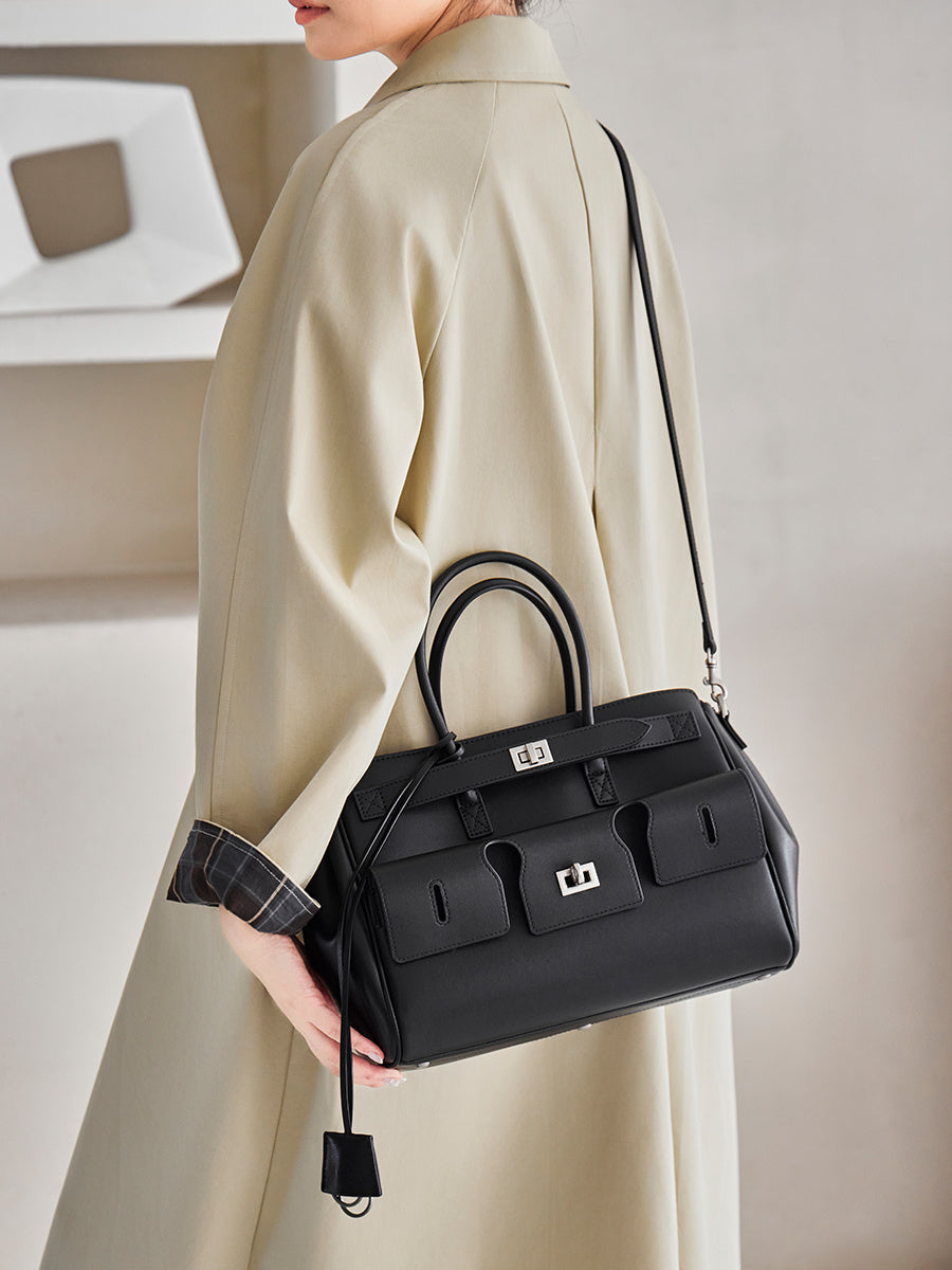 3337 Tote Bag – Split Cowhide Leather